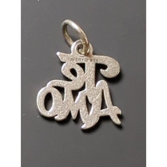 JAMES AVERY 925 Sterling Silver Vintage Te Amo Pendant Love Script Design w/ Box - Picture 3 of 8